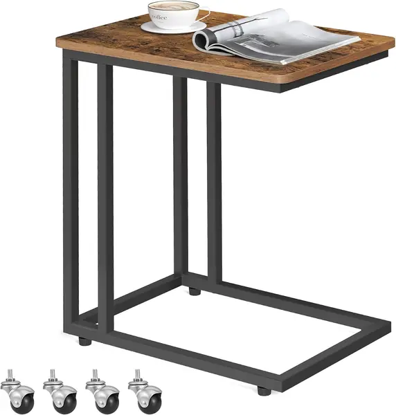 Beistelltisch – Sofatisch mit Rollen, C-Form