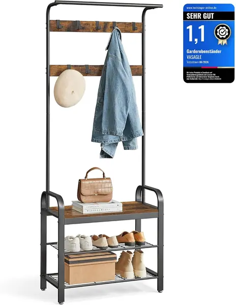 Garderobenständer – Garderobe, mit Schuhbank